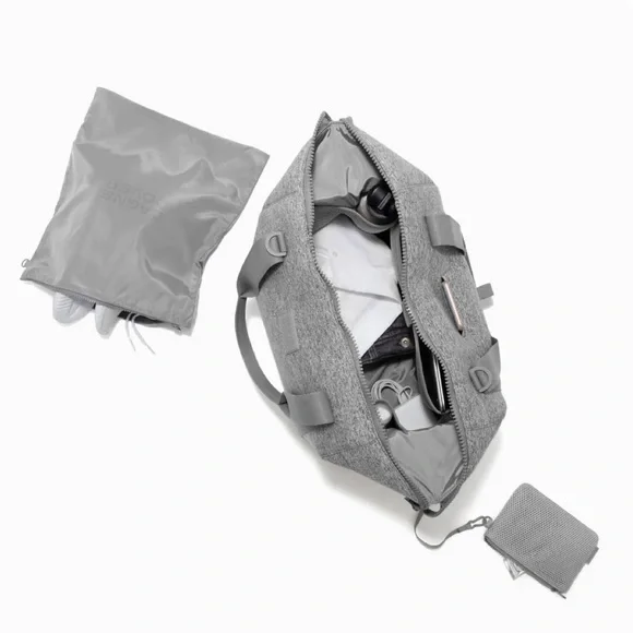 Dagne Dover Large Neoprene Carryall in color Heather Grey - Picture 3 of 7